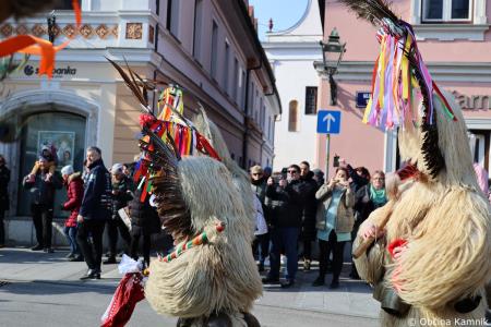 Kamnik so obiskali koranti iz Zamušanov pri Ptuju in v mestno jedro privabili nepregledno množico, željno ogleda tradicionalne pustne šege (36)